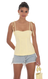 Flare Top in Yellow